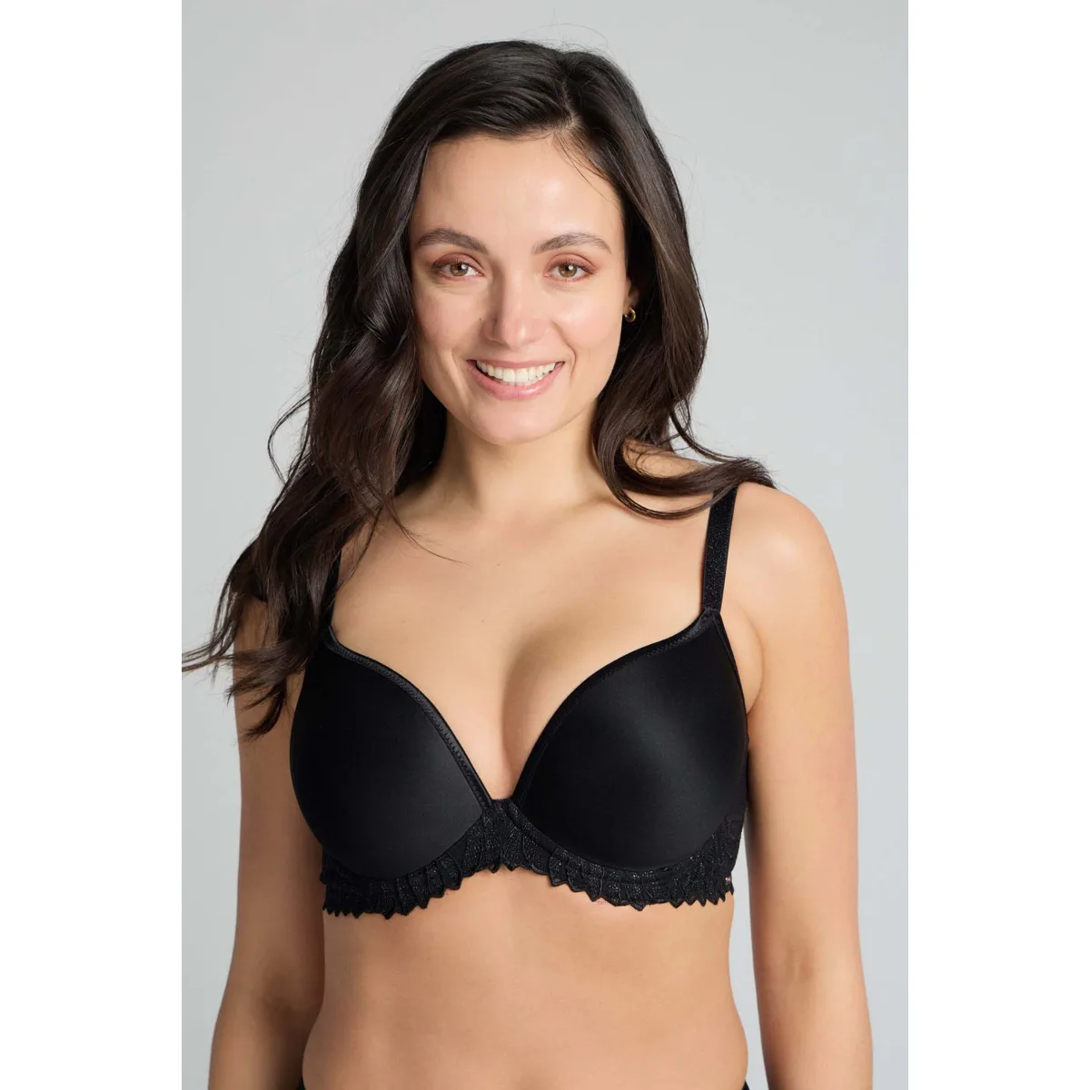 Triola Top-Fit vyztužená podprsenka černá 29889 - černá barva Černá košíček D obvod 75