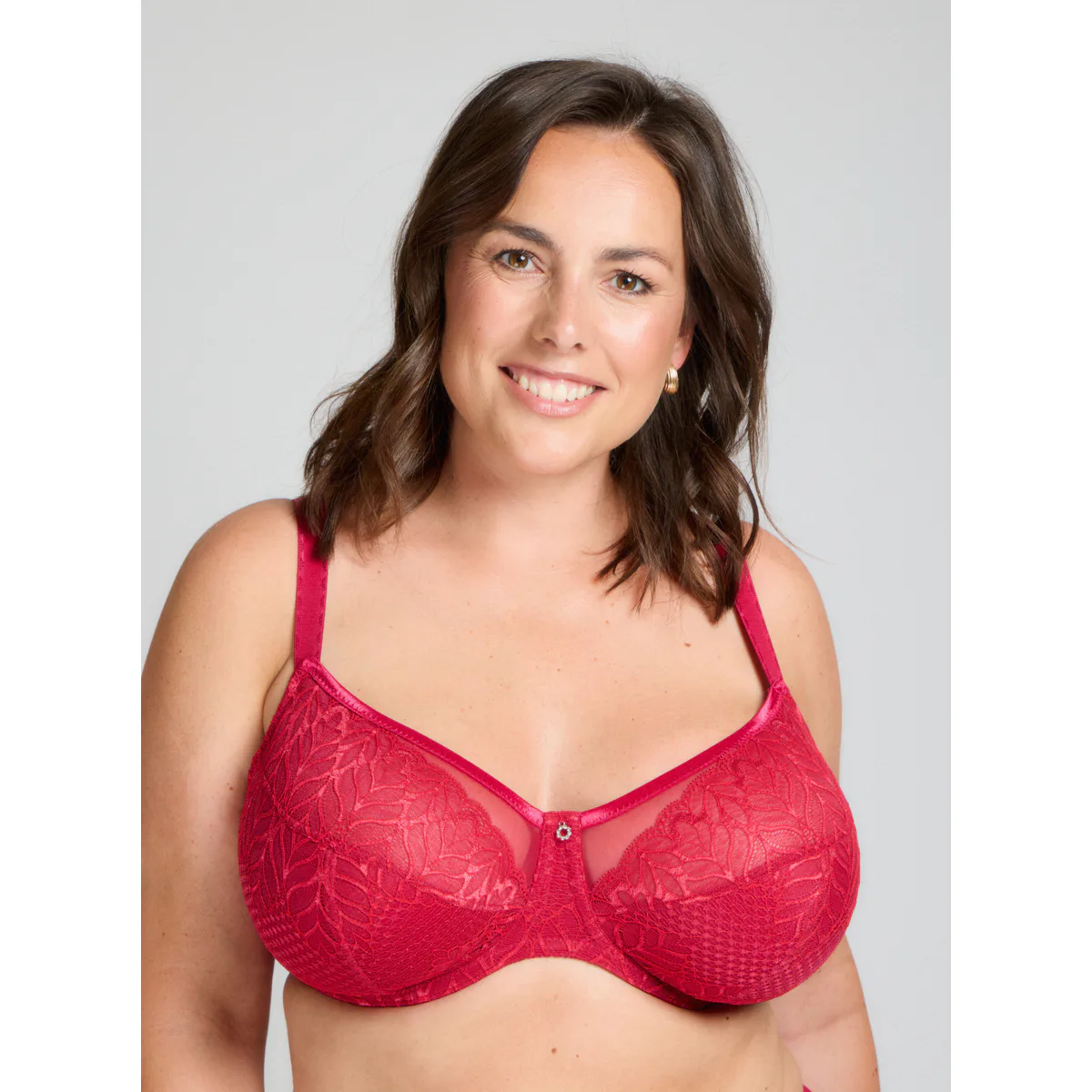 Triola Contour-Fit nevyztužená podprsenka červená 21885 - cherry barva cherry košíček I obvod 85